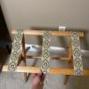 Scheibe Wooden Foldable Luggage Rack with Decorative Woven Straps - 2