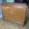 Ornate Hand-Carved Wood Storage Cabinet with Glass Top & Key, made in Morocco - 12