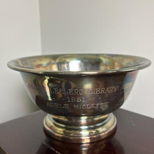 Vintage Poole Silver Co. Silver-Plated Bowl with 1961 Engraving