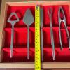Kalmar Designs Italy 8-Piece Stainless Steel Modernist Serving Utensil Set - 8