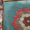 Framed Antique Quilt Fragment "Grandmother&rsquo;s Flower Garden Pattern," 10"x10" - 2