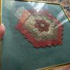 Framed Antique Quilt Fragment "Grandmother&rsquo;s Flower Garden Pattern," 10"x10" - 5