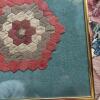Framed Antique Quilt Fragment "Grandmother&rsquo;s Flower Garden Pattern," 10"x10" - 6