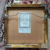 Framed Antique Quilt Fragment "Grandmother&rsquo;s Flower Garden Pattern," 10"x10" - 7