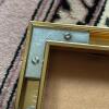 Framed Antique Quilt Fragment "Grandmother&rsquo;s Flower Garden Pattern," 10"x10" - 9
