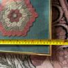 Framed Antique Quilt Fragment "Grandmother&rsquo;s Flower Garden Pattern," 10"x10" - 12