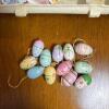 Wooden Easter Bunny & Egg Ornament Set - 4