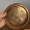 Middle Eastern Brass & Copper Tableware Lot &ndash; Engraved Teapots, Cauldron, Ewer, Decorative Plates - 12