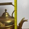 Middle Eastern Brass & Copper Tableware Lot &ndash; Engraved Teapots, Cauldron, Ewer, Decorative Plates - 19
