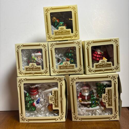 Vintage Impuls Poland Mouth-Blown Glass Christmas Ornaments