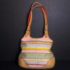 Coach Legacy Stripe Bag Fabric & Leather With Magnetic Snap - 2