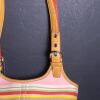 Coach Legacy Stripe Bag Fabric & Leather With Magnetic Snap - 3