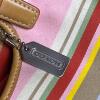 Coach Legacy Stripe Bag Fabric & Leather With Magnetic Snap - 5