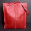 Lillian Vernon Red Leather Shoulder Tote Bag