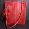 Lillian Vernon Red Leather Shoulder Tote Bag - 2