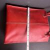 Lillian Vernon Red Leather Shoulder Tote Bag - 5
