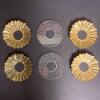 Set of Brass & Etched Glass Bobeche for Chandelier or Sconce