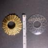 Set of Brass & Etched Glass Bobeche for Chandelier or Sconce - 3