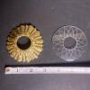 Set of Brass & Etched Glass Bobeche for Chandelier or Sconce - 4