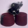 Assorted Hat Lot- Matched Pair Rex Fez Hats And Steampunk Mini Top Hat