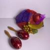 Costume Bundle- Rubie's Carmen Miranda Fruit Hat With Wooden Maracas Pair - 2