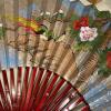 Large Chinese Decorative Hand-Painted Wall Fan With Original Box - 2