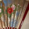 Large Chinese Decorative Hand-Painted Wall Fan With Original Box - 3