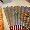 Large Chinese Decorative Hand-Painted Wall Fan With Original Box - 4