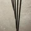 Set of 5 Metal Floral Cut-Out Outdoor Garden Torches - 5