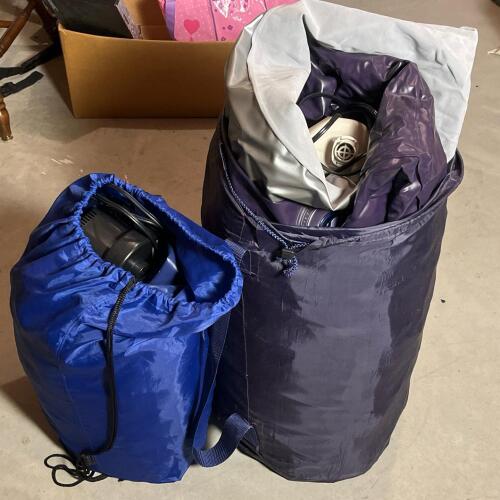 Pair Of Air Mattresses With Motorized Air Pump