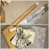 Assorted Fabric Lot- 3 Reams And 3 Bundles Of Fabric