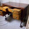 Chippendale-Style Mahogany Lowboy with Ball-and-Claw Feet, Shell-Carved Apron And Brass Hardware - 4