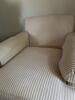 Pair of Thomasville Upholstered Striped Armchair Swivel Rockers - 8