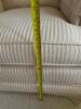 Pair of Thomasville Upholstered Striped Armchair Swivel Rockers - 15