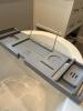 Royal Craft Wood Gray Bamboo Bathtub Caddy Tray