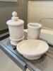 White 3-Piece Ceramic Bathroom Accessory Set