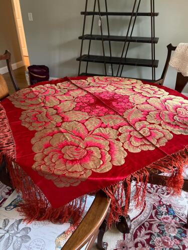 Vintage 1920s Silk Piano Scarf