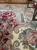 Red Floral Wool Area Rug 8'9"x11'7" - 8