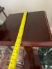 Bombay Co. Wood Pedestal Stand & Round Green Marble-Top Pedestal - 13