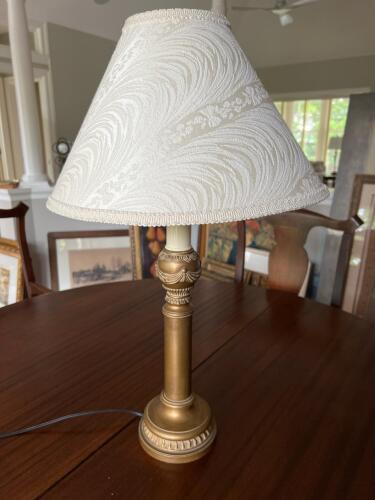Accent Lamp with Ivory Printed Shade
