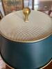 Brass Bouillotte Table Lamp with Green Metal Shade - 2