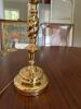 Brass Bouillotte Table Lamp with Green Metal Shade - 4