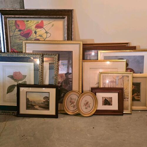 Lot of Framed Wall Art Pieces &ndash; Various Sizes & Styles