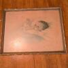 Antique Bessie Pease Gutmann Baby Art Print, Framed 16.5" x 12.5"