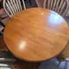 Farmhouse-Style Round Dining Table with Drawer and 5 Spindle-Back Chairs - 2
