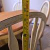 Farmhouse-Style Round Dining Table with Drawer and 5 Spindle-Back Chairs - 5