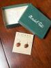 Lauren Ralph Lauren 14KT Post Oval Red Cabochon Earrings with Marshall Field&rsquo;s Box