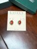 Lauren Ralph Lauren 14KT Post Oval Red Cabochon Earrings with Marshall Field&rsquo;s Box - 2