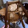 Set of 5 Pottery Barn Rush Seats Stools, 27" height - 4