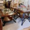 Ornate Scroll Iron and Wood Coffee Table and 2 End Tables